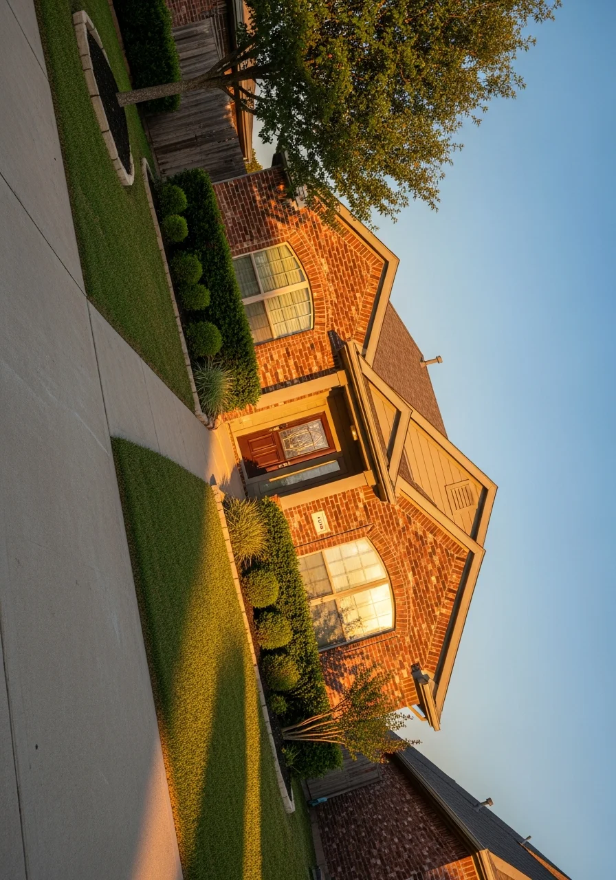 Pearland resident standing in front of well-maintained residential property.