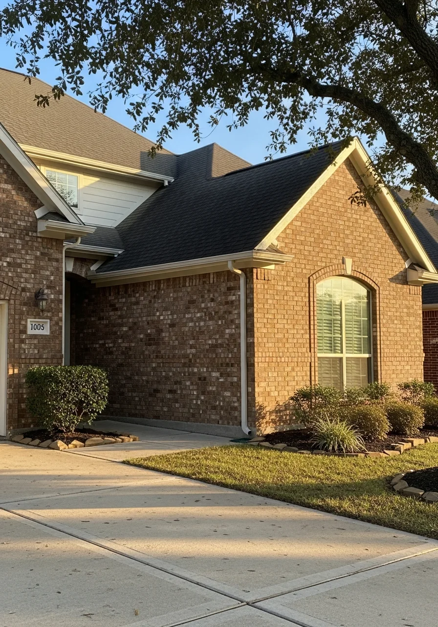 Tomball homeowner standing in front of residential property with updated exterior.
